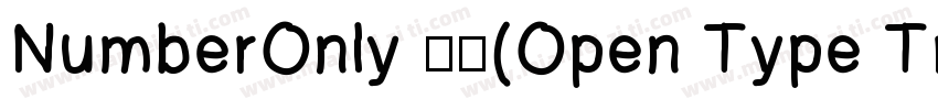 NumberOnly 粗体(Open Type TrueType)(V字体转换